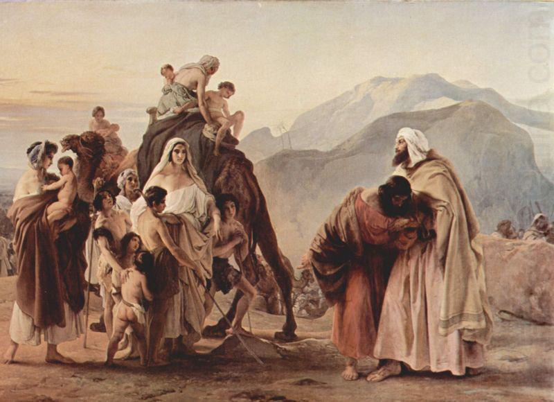 Francesco Hayez Zusammentreffen von Jakob und Esau china oil painting image